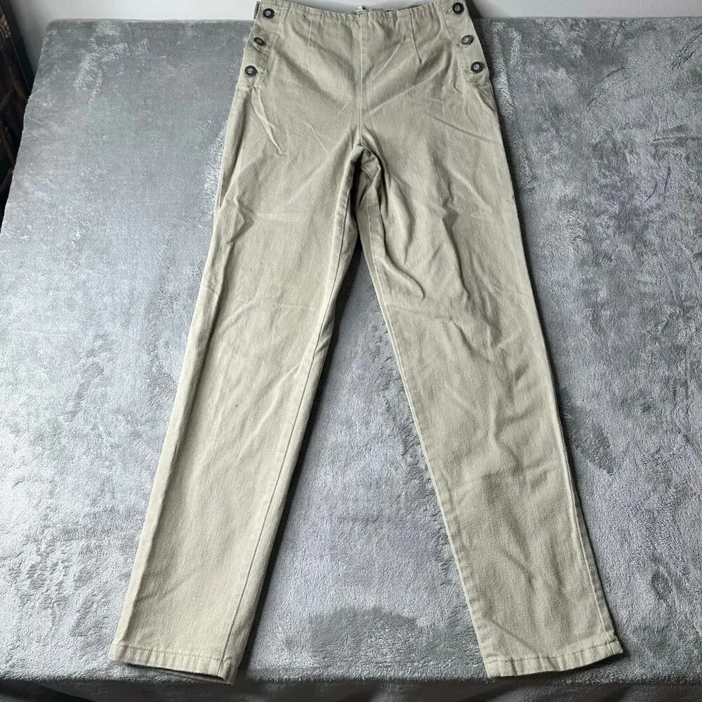 Vintage Kids Y2K 90s Guess Khaki Flat Front And Back Size Button Pant Size 12